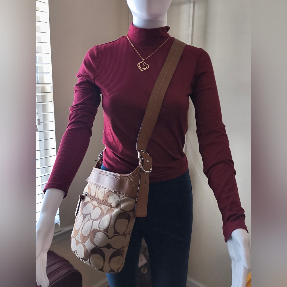 COACH Signature Bleeker Hobo Bag In EUC